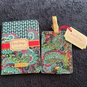 Lilly Pulitzer Colorful Travel Set with Gold Accents